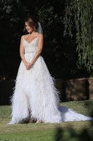 Justin Hartley Marries Chrishell Stause In Outdoor Wedding On Saturday Gorgeous Wedding Dress Wedding Dresses Elegant Wedding Dress