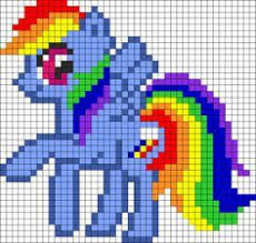 mlp rainbow dash pattern crochet knit stitch charts