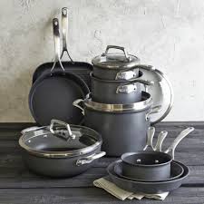 Sur La Table Dishwasher Safe Hard Anodized Nonstick 15 Piece Set Sur La Table Dishwasher Safe Cookware Kitchen Techniques Halloween Kitchen
