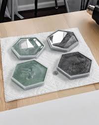 Diy Epoxy Resin Coasters Using A Hexagon Silicone Mold Diy Resin Coasters Diy Resin Crafts Epoxy Resin Diy