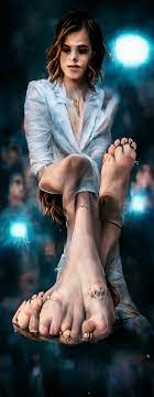 prompthunt: Emma Watson feet, standing on a person with her feet on his  chest, background dark, pulling soul out of the person, bright lights.…  ultra, detailed ,HDR ,HDMI, 8K ,high resolution photo ,