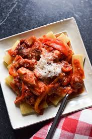 Rigatoni With Italian Sausage And Artichokes Stovetop Version Recipe Blue Jean Chef Italian Sausage Rigatoni