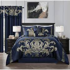 Chezmoi Collection 7 Piece Luxury Navy