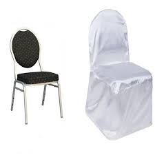 Jaxsunny white plastic folding chair for wedding commercial events stackable folding chairs with padded cushion seat(10 pack),18.8 x 17.3 x 30 inches 4.4 out of 5 stars 87 $199.99 $ 199. White Satin Banquet Chair Covers Tableclothsfactory