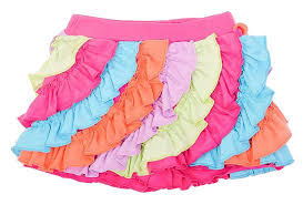 Lemon Loves Lime Girls Ruffle Skort Bright Multi