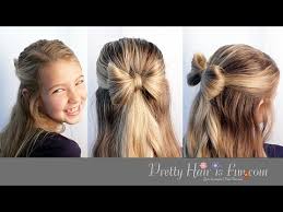 This half up hair bow is a super cute hairstyle for everyday. Cute Hair Bow Hairstyle Tutorial Youtube