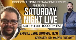 ATTENTION: Join Apostle Jamie Edmond's with his speaker: Dr. Marvin...