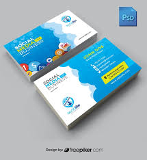 List no more than 3 social networks you're actively using (in descending order). Freepiker Social Media Business Card