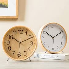 Wooden Mute Alarm Clock Modern Simple Table Clock A B C D Options Table Clock Modern Alarm Clock Wall Clock Modern