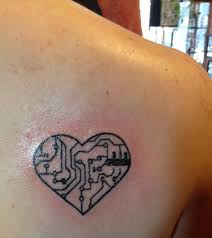 Heart Tattoos For Men Design Ideas For Guys Nerdy Tattoos Neck Tattoo Chip Tattoo