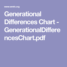 Generational Differences Chart