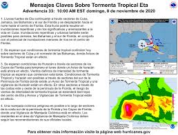 Hacer un blog desde la habana es parecido a esta imagen que ahora tomo de un parte del tiempo que llega mediante email. La Tormenta Tropical Eta Deja Cuba Y Se Desplaza Hacia Florida