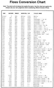 Free Charts For Sizing Feet And Floss Dmc And Anchor Conversions