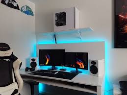 Creating do it yourself projects. 41 Amazing Gaming Desk Ideas Gaming Desk Computer Desk Setup Game Room Design