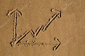 Line Chart Drawn In Sand Stock Photo Bigandt 71714699