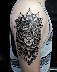Tigre Y Mandalas Pour Mandalas De Tigres Tatouage Tigre Tatouage Tatouage Tete Tigre