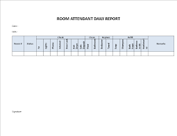 15+ equipment maintenance checklist templates. Hotel Room Attendant Daily Report Templates At Allbusinesstemplates Com