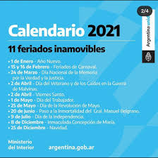 Feriado con fines turísticos lunes 24 de mayo de 2021. Feriados 2021 Feriados Estudio Contable Garbi Facebook
