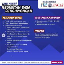 Geguritan memuat wangsalan alokasi waktu : Lomba Menulis Geguritan Basa Pengiyongan Portal Kompetisi Dan Beasiswa