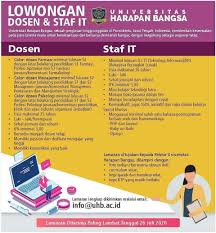 Dibawah ini merupakan beberapa informasi yang telah kami himpun mengenai lowongan kerja dosen terbaru pada bulan juli tahun 2021 dari sumber informasi lowongan kerja terpercaya, semoga informasi ini dapat bermanfaat bagi pembaca yang sedang mencari pekerjaan. Lowongan Kerja Dosen Psikologi Juli 2021