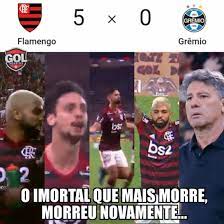 O flamengo de jorge jesus tem tudo a favor para passar à final depois de ter empatado em casa do grémio de porto alegre e eu vou estar a torcer pelo flamengo! Zoeira Na Web Veja Os Memes Do Massacre Do Flamengo Sobre O Gremio Lance