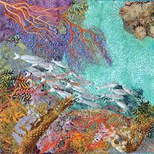 Fiber Art Quilts Seascape Fiber Art Quilts Art Quilts Fiber Art