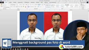 Cara Mengganti Background Pas Foto Dengan Microsoft Word Youtube