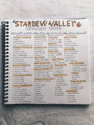 Community Center Bundle Checklist In My Bullet Journal Stardewvalley Stardew Valley Tips Stardew Valley Stardew Valley Farms