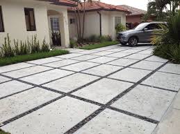 Modern Rectangle Concrete Driveways Driveway Design Modern Driveway Concrete Driveways