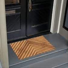 Rustic Light Wood Logs Image Arrow Doormat In 2020 Door Mat Green Room Decor Personalized Door Mats