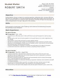 student worker resume samples qwikresume