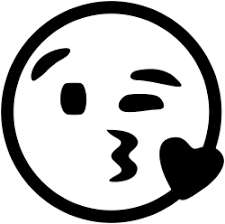 Black And White Heart Copy And Paste Heart Kiss Emoji Stamp Emoji Coloring Pages Kiss Emoji Coloring Pages