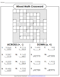 Maybe you would like to learn more about one of these? Math Crossword Puzzles