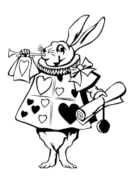 Poursuis le petit lapin blanc avec alice et découvre le fabuleux monde du pays des merveilles! Coloriage Lapin D Alice Au Pays Des Merveilles Coloriages Gratuits A Imprimer Dessin 10028