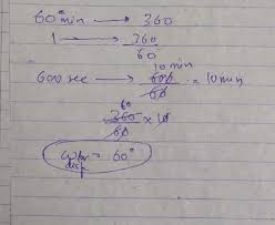 600 seconds = 10 minutes Angular Displacement Of Minute Hand Of Clock In 600 Seconds Brainly In