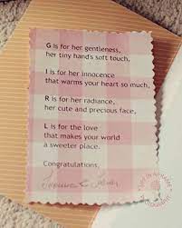 Sweet Card For A Baby Girl Baby Girl Cards Baby Shower Card Sayings Baby Shower Cards