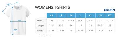 Gildan Womens Shirt Size Chart Toffee Art