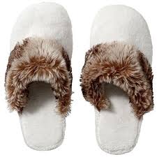 Pottery Barn Faux Fur Slipper 20 Liked On Polyvore Featuring Shoes Slippers And Pajamas Fur Slippers