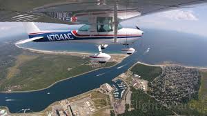 Crossing The Cape Cod Canal Cessna Aircraft Photo