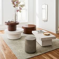 Bring unique sense of style to your home decor with our stunning vintage elm wood coffee table. Volume Round Pedestal Coffee Table Wood