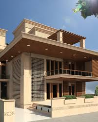 Perfect trendy house style if you are looking for a house that makes a strong statement. Stone Home Design Jodhpur Home Decoration