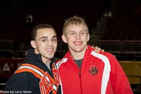 Two Of The Greatest To Ever Grace The College Mats Jordan Oliver Osu Kyle Dake Cornell College Wrestling Sport Fitness Wrestling