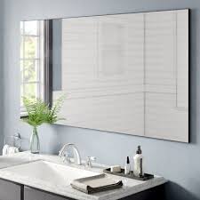 Somertile l lustre beveled antique mirror. Latitude Run Azaireyah Modern Contemporary Beveled Frameless Bathroom Vanity Mirror Bathroom Vanity Mirror Modern Contemporary Bathrooms Contemporary Bathroom Vanity