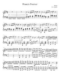 But you're famous now and i don't know how to think again. Francis Forever Sheet Music For Piano Solo Musescore Com