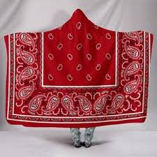 Download Ultimate Classic Red Bandana Hooded Blanket Red Bandana Hoodie Blanket Classic Red