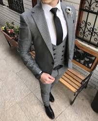 Terziademaltun Italyan Stil Ceket Yelek Pantolon Gri Erkek Takim Elbise T2151 1 Suit Fashion Suit And Tie Wedding Suits Men