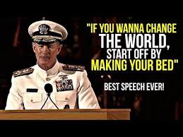 If You Wanna Change The World Make Your Bed Vision Motivational Video Youtube Motivational Videos Youtube Motivational Speeches Best Speeches