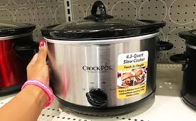 The appliance can cook food at a consistently low or high temperature. Crock Pot 4 5 Quart Manual Slow Cooker For Only 16 99 At Target Reg 25