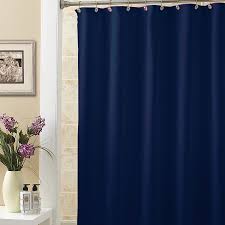 Dark Blue Terylene Fabric Waterproof Bathroom Shower Curtain Solid Color Affiliate Blue Shower Curtains Shower Curtain Navy Blue Shower Curtain
