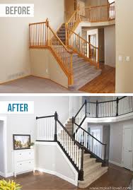 19 creative ideas for staircase balustrades. How To Paint Stain Wood Stair Railings Oak Banisters Spindles Without Sanding
